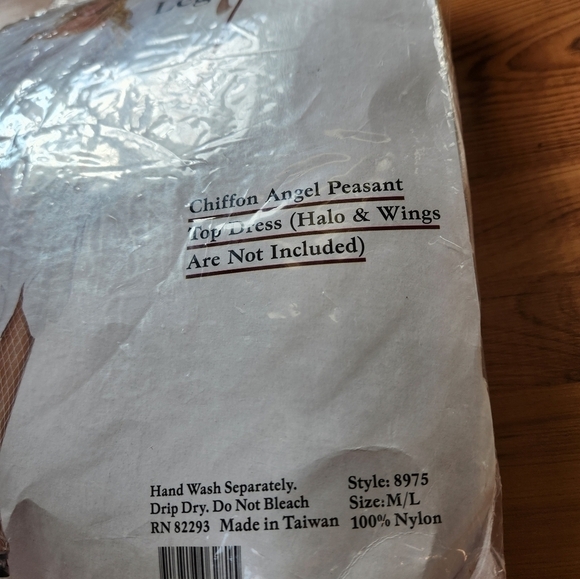 Chiffon angel peasant costume - Picture 2 of 6